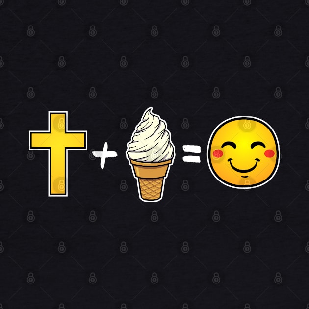 Christ plus Vanilla Ice Cream equals happiness Christian by thelamboy